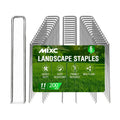 MIXC 200 Pack 6 Inch Landscape Staples for Lawn Yard | 11 Gauge, Galvanized Steel, U Shaped, Anti-rust Coating, Garden