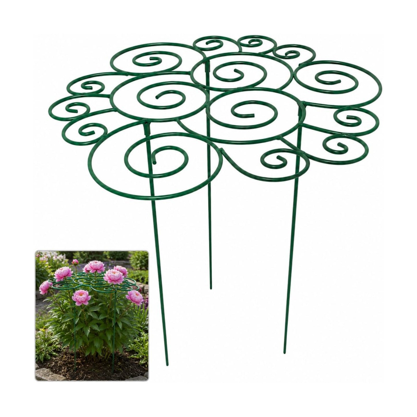 Peony Cage Stand, Garden Plant Support Stake, Peony Ring