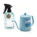 OFFIDIX Watering Can Indoor Set Blue Small Metal Water Can and Spray Bottle