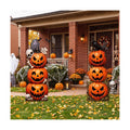2 Pack Halloween Pumpkin Yard Signs with Stakes for Outdoor Decor