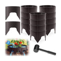 50 Pcs Planting Grow Rings, Diameter Range 8.2-15.7 Inches, Adjustable Interlocking Plant Support Rings with Mallet