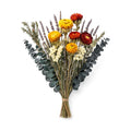 Yellow Red Dried Flowers Bouquet Set Fall Rustic Boho Flowers
