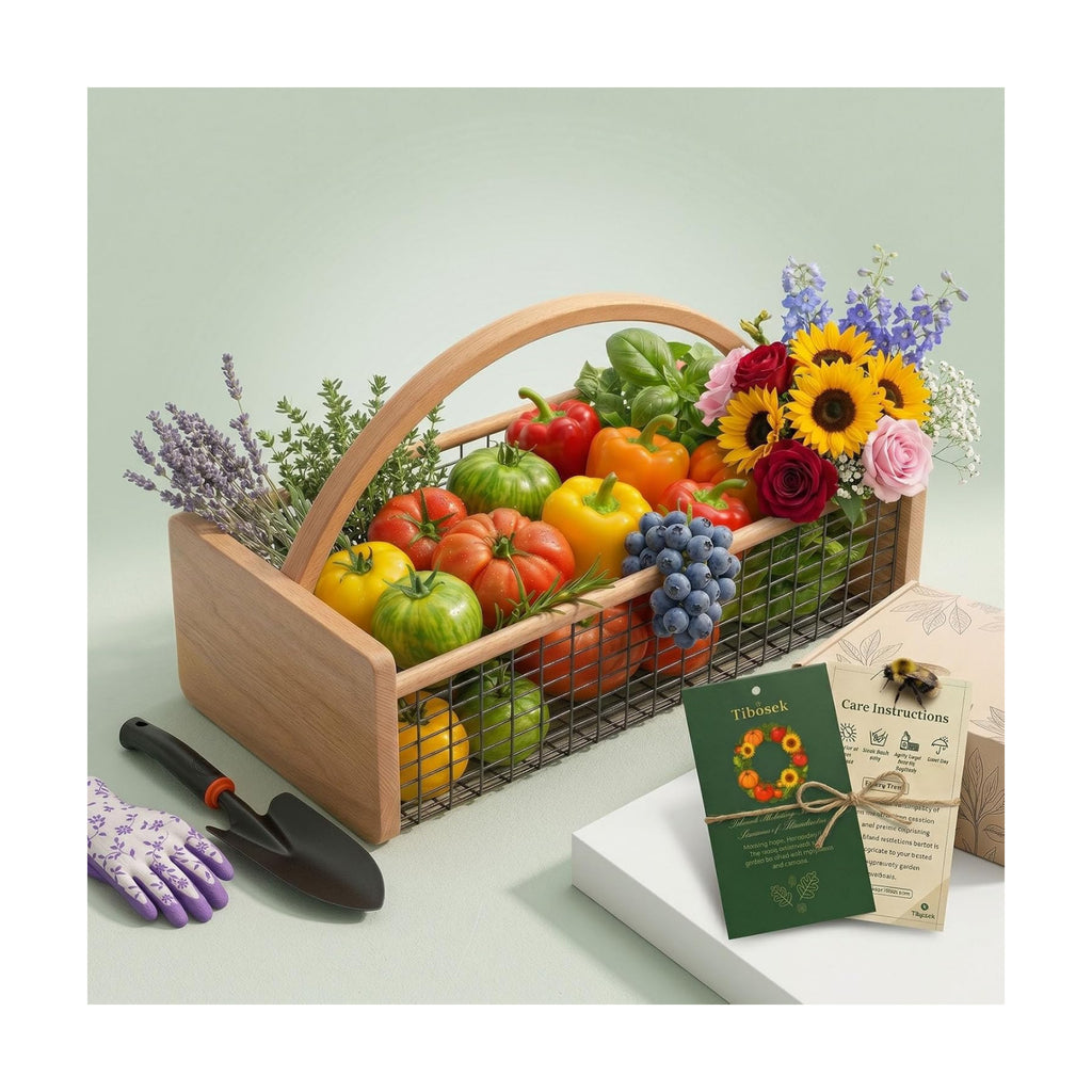 Upgraded Garden Hod Harvest Basket, Ergonomic Handle & Reinforced Frame | Ergonomic garden hod harvest basket features