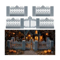 Warmtree 12 Pcs Halloween Village Fence Accessories with Gates and Pillars