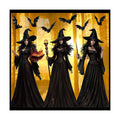 LOAVER Halloween Window Cling Sticker,3 Sheets Extra Large Double-Sided Witch Bats Silhouette Black Static Cling Decals for Halloween Party Haunted House Indoor Glass Window Decor