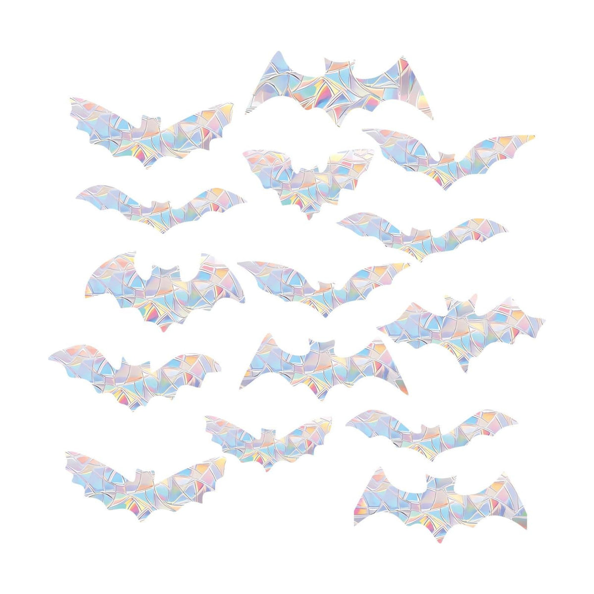 45 pcs bat Stickers, Anti Bird Collision Window Stickers, Rainbow Stickers, Window Stickers, Bird and Window Protection Stickers, Glass Door Safety Stickers