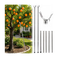 2 Pack Stainless Steel Tree Support Pole with U-Shaped Head, Adjustable 17.3"-78.3" Tree Branch Support, Tree Stakes