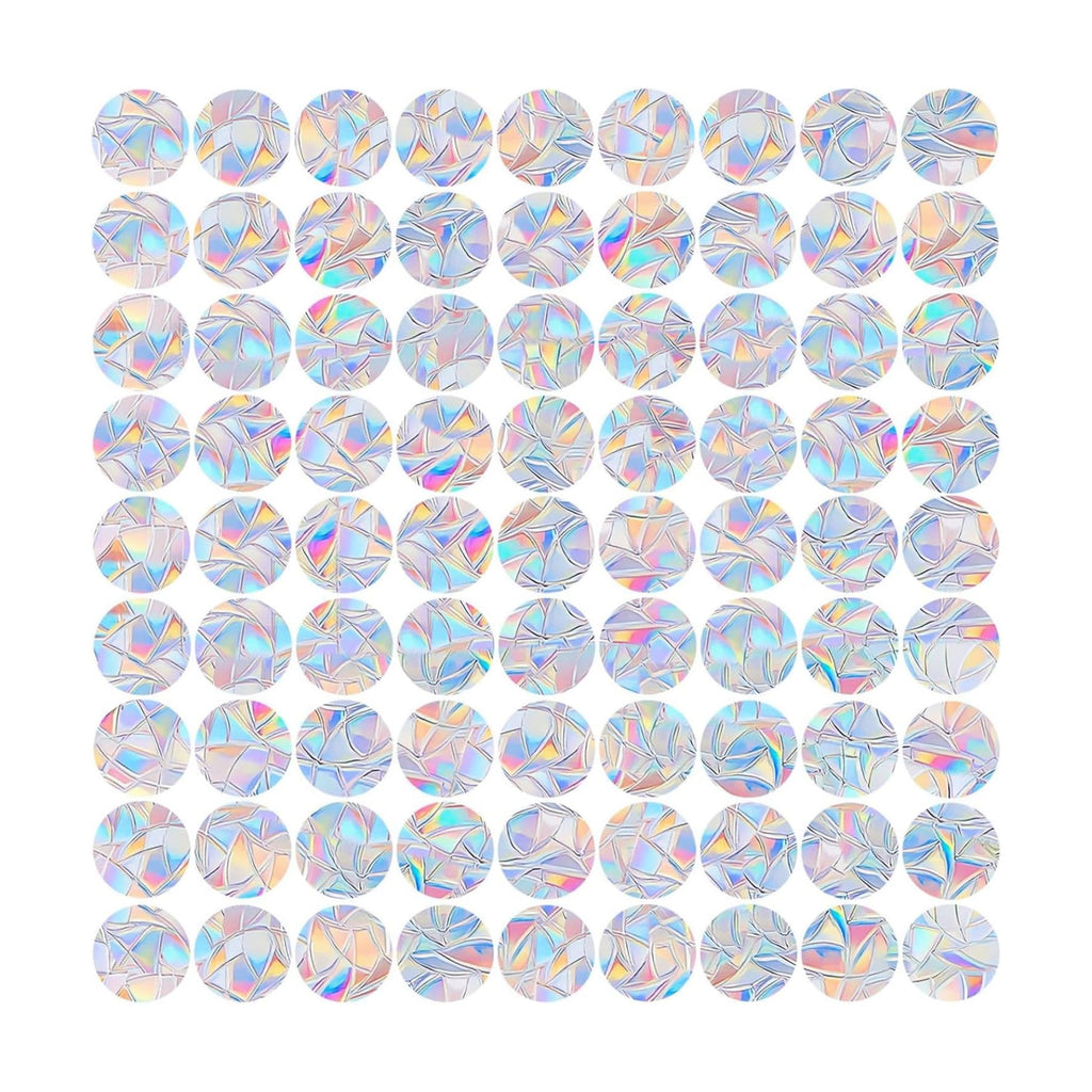 96 pcs of Circular Anti Bird Collision Window Stickers, Rainbow Stickers, Window Stickers, Bird and Window Protection Stickers, Glass Door Safety Stickers