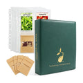 Seed Storage Packet Organizer Binder: Garden Seed Organizer with 45 Sleeves Binder Sheets Hold 170 Seed Packets & 50