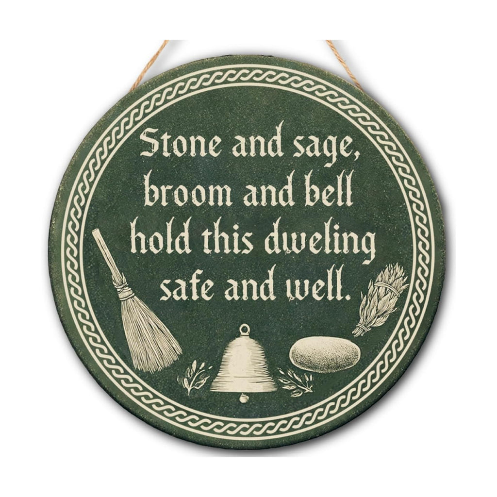 Halloween Decorations Wooden Sign for Home, Witchy House Blessing Sign