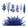 66 Pcs Christmas Glitter Picks and Sprays, Royal Blue