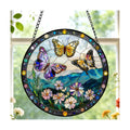 Stained Glass Butterfly Suncatcher Window Hanging Birthday Gifts for Women