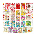 470 PCS Pressed Flowers for Crafts, Real Natural Dry Flowers with Tweezers Dried Pressed Flowers Dry Leaves Bulk for Resin, Scrapbook, Jewelry, Card, Candle & Soap Making