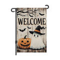 Halloween Decorations Outdoor Garden Flag 12x18 Inch for Outside Double Sided Halloween Welcome Yard Flag Ghost Pumpkin Banner for Holiday Home Decor