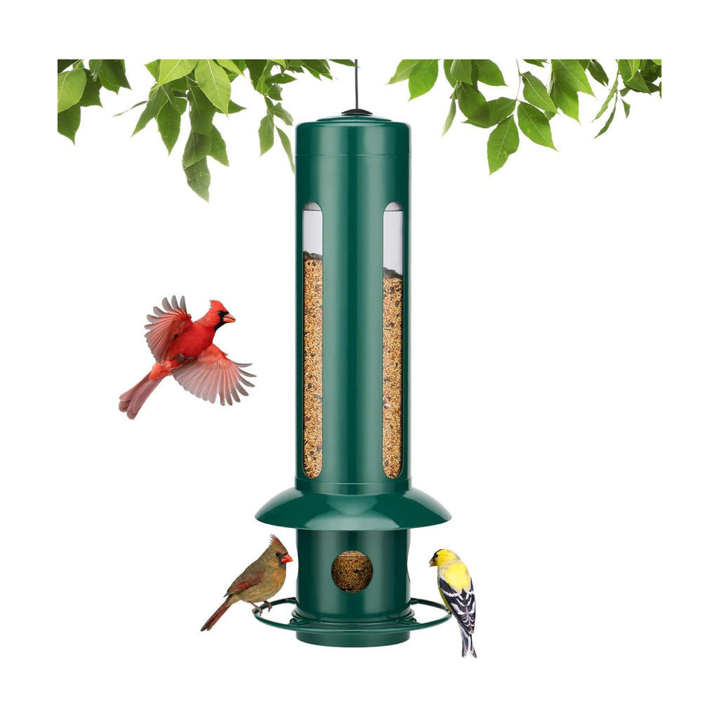 Kingsyard Squirrel Proof Hanging Bird Feeder for Outdoors