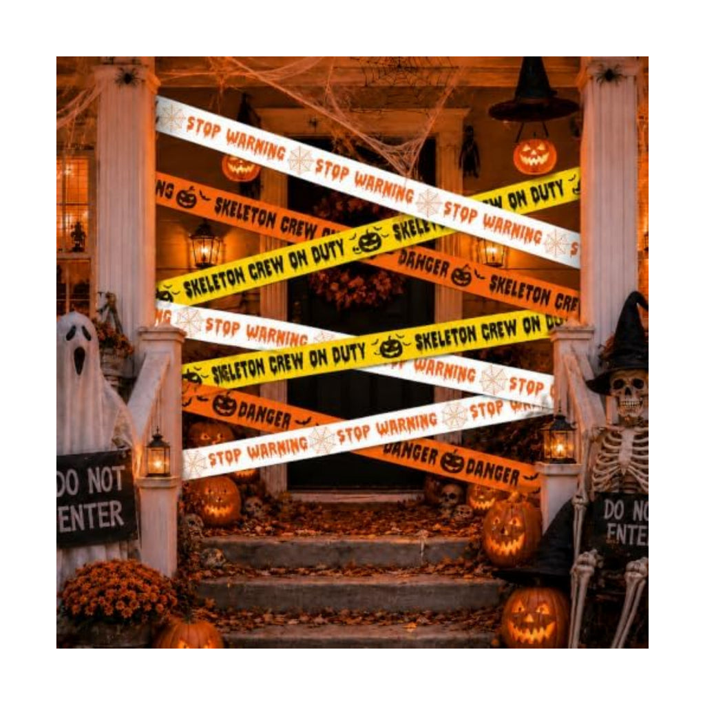 SWRT 3 Pack Halloween Decorations Caution Tape, 3 in x 30 Ft (Total 90 Ft)