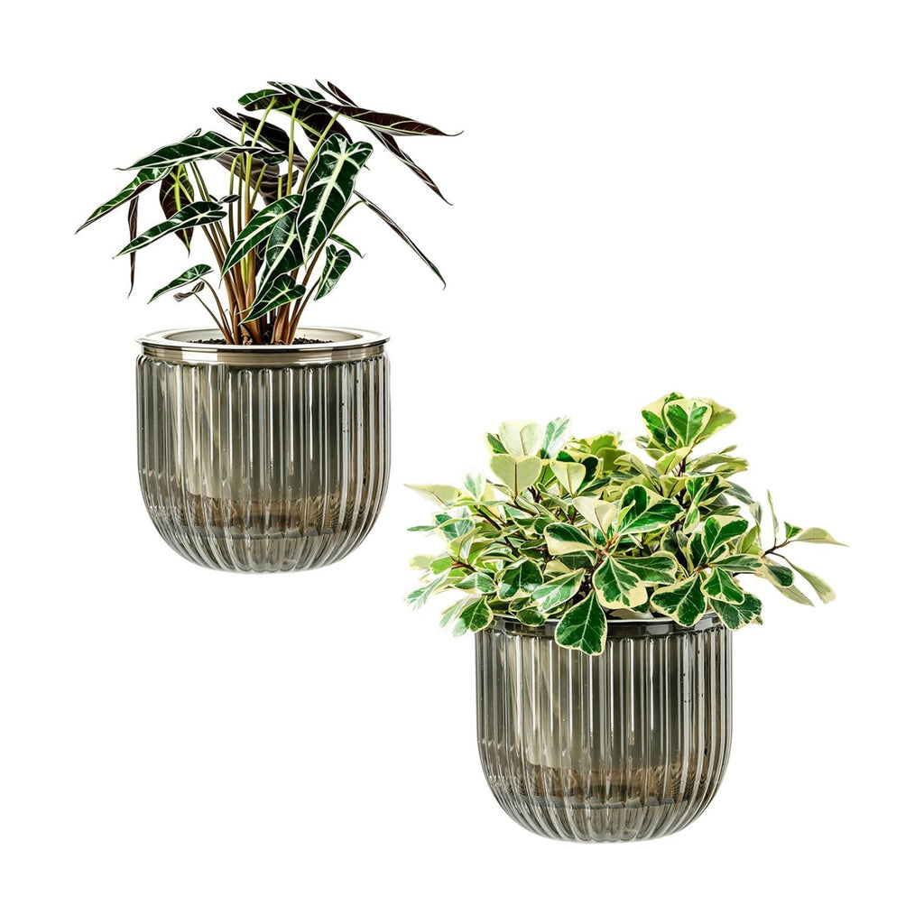 Melphoe Self Watering Pots for Indoor Plants Planter, 8.3 Inch 2 Pack Planters Self Watering Plant Pots for Flower, Houseplants, Succulent, African Violets and Cactus with Drainage