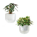 Melphoe Self Watering Pots for Indoor Plants Planter, 8.3 Inch 2 Pack Planters Self Watering Plant Pots for Flower, Houseplants, Succulent, African Violets and Cactus with Drainage