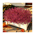 12 Pcs Artificial Fall Flowers for Outdoors, UV Resistant Fake Mums Porch