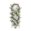 1 Pack 59"x19.7" Metal Gardon Trellis for Climbing Plants Flowers Outdoor, Rustproof, Heavy Duty, Black Coating Plant