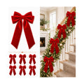 Large Christmas Tree Topper Bows, Velvet Bows for Xmas Tree Garland Wreath