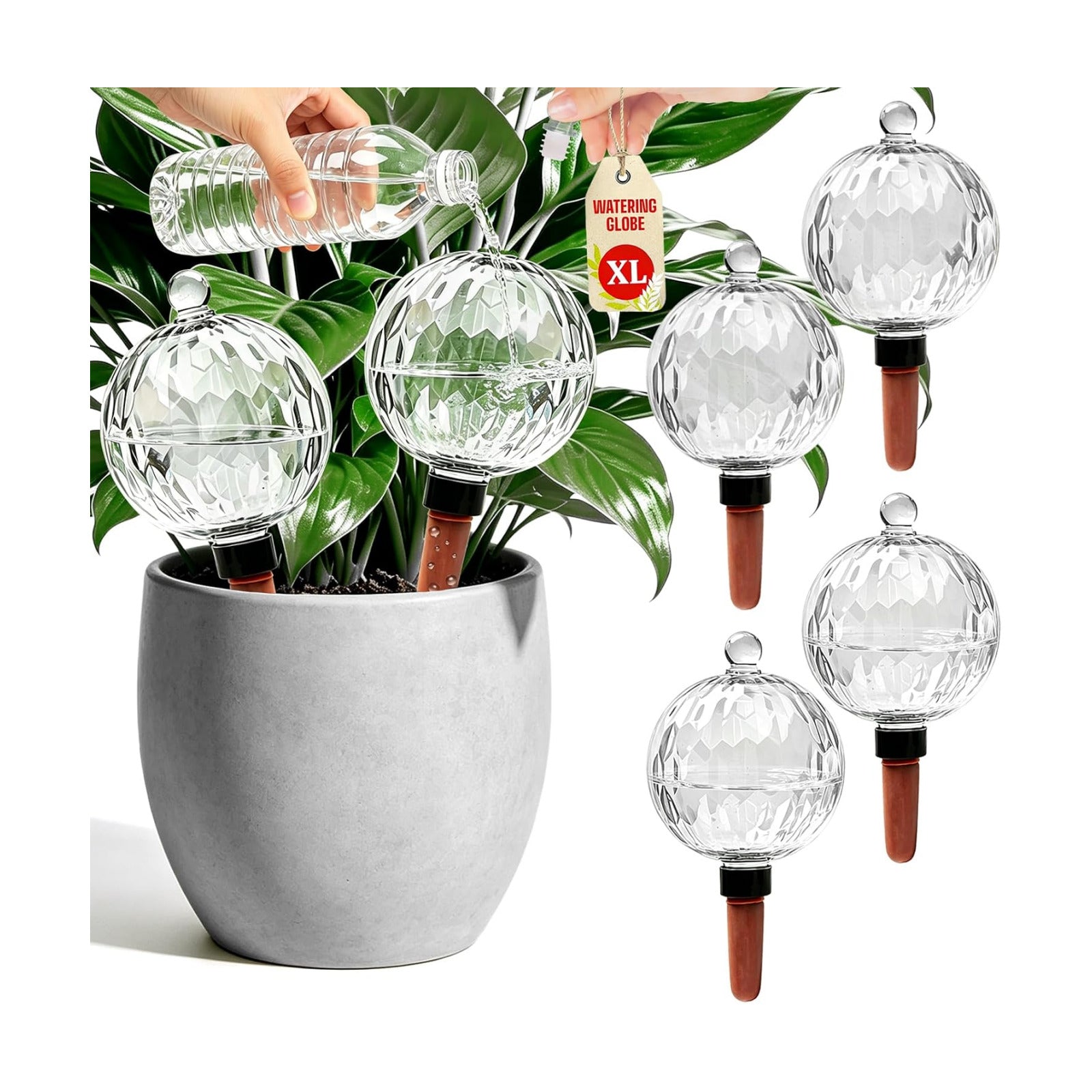 Plant Watering Globes, 26oz Extra Large Top Fill Self Watering Globes, Water Globes, Plant Water Bulbs, Watering Bulbs