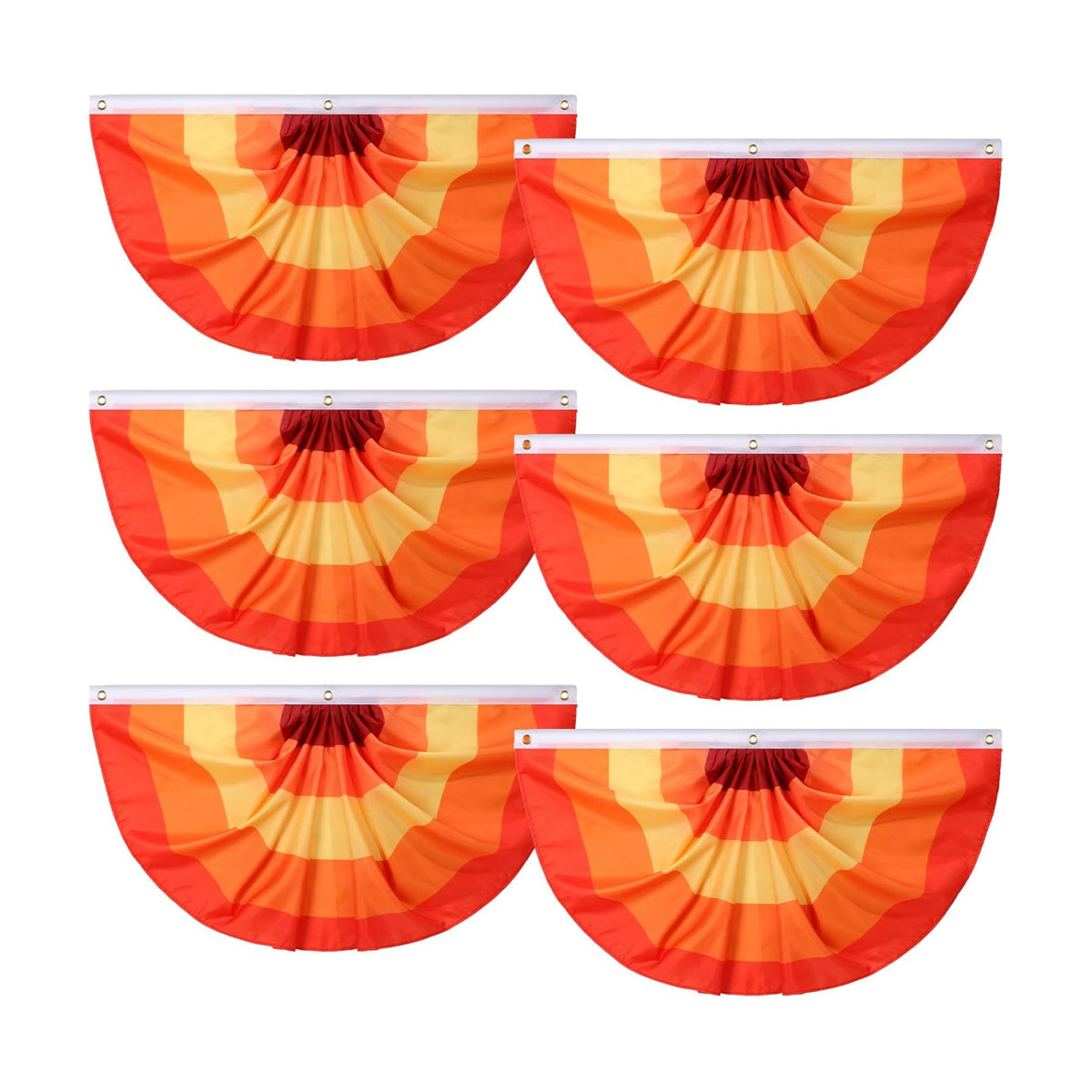 Newwiee 6 Pcs Thanksgiving Fall Bunting for Outside, Red, 3 x 1.5 ft