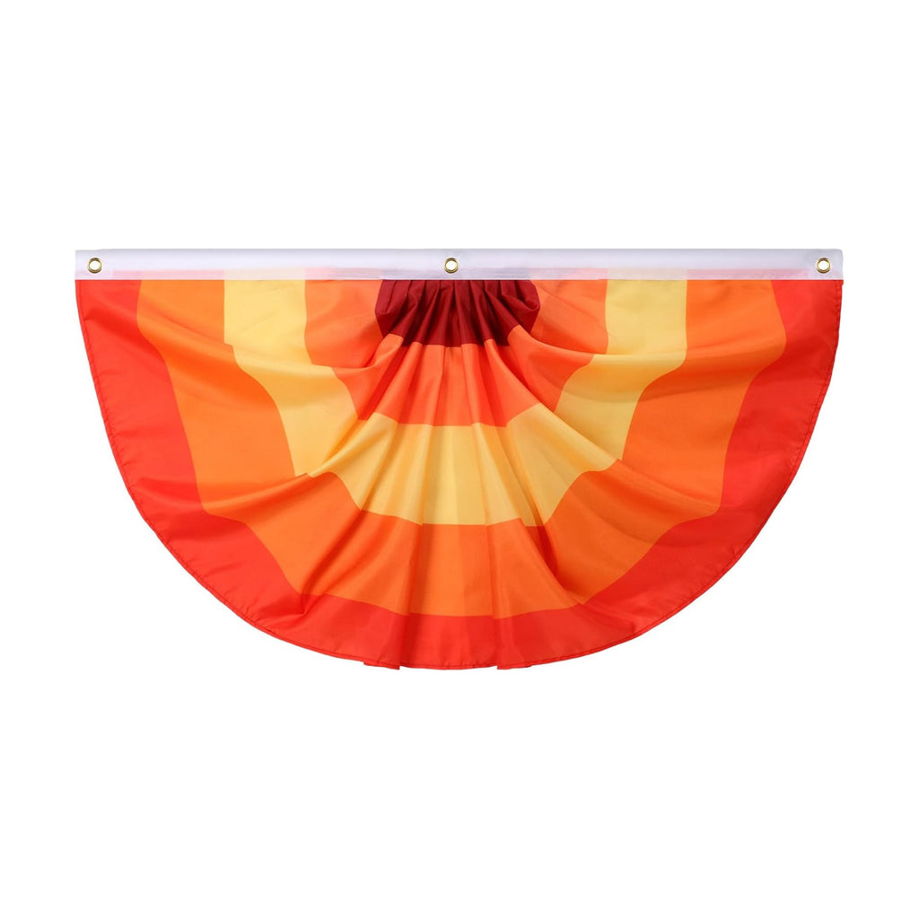 Newwiee 1 Pcs Thanksgiving Fall Bunting for Outside, Red, 3 x 6 ft