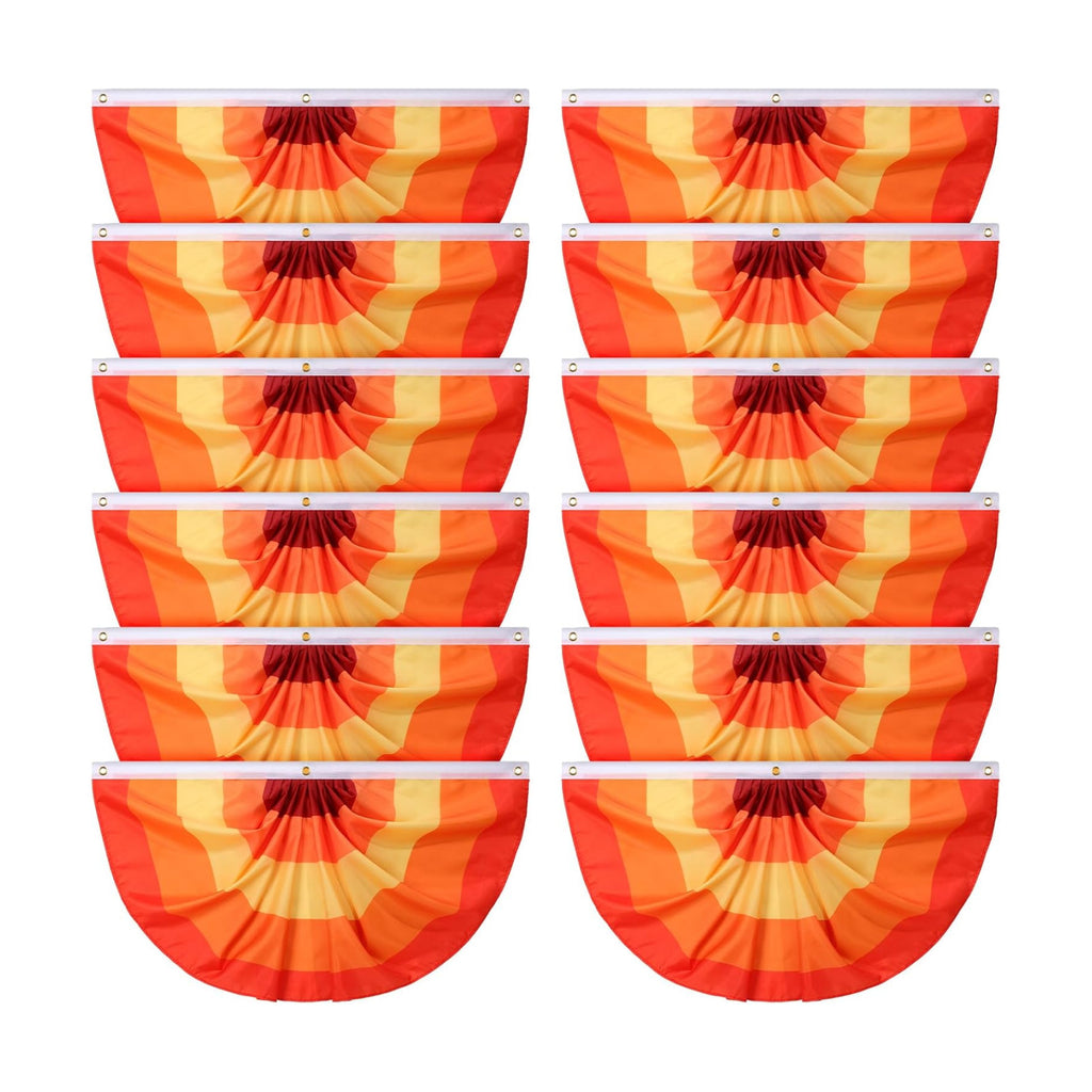 Newwiee 12 Pcs Thanksgiving Fall Bunting for Outside, Red, 3 x 1.5 ft