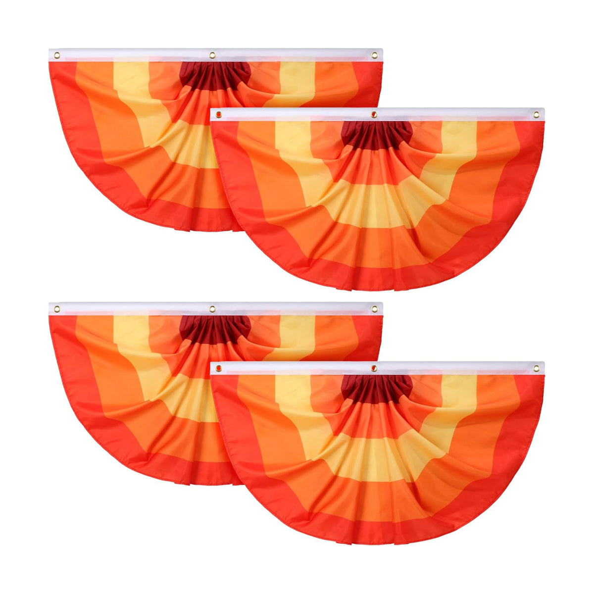 Newwiee 4 Pcs Thanksgiving Fall Bunting for Outside, Red, 2 x 4 ft