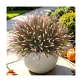 12 Pcs Fake Fall Plants Artificial Monkey Grass for Outdoors Garden Decor