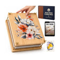 Large Flower Press Kit for Adults, 11" x 11" Square Wooden Press, 5 Layers