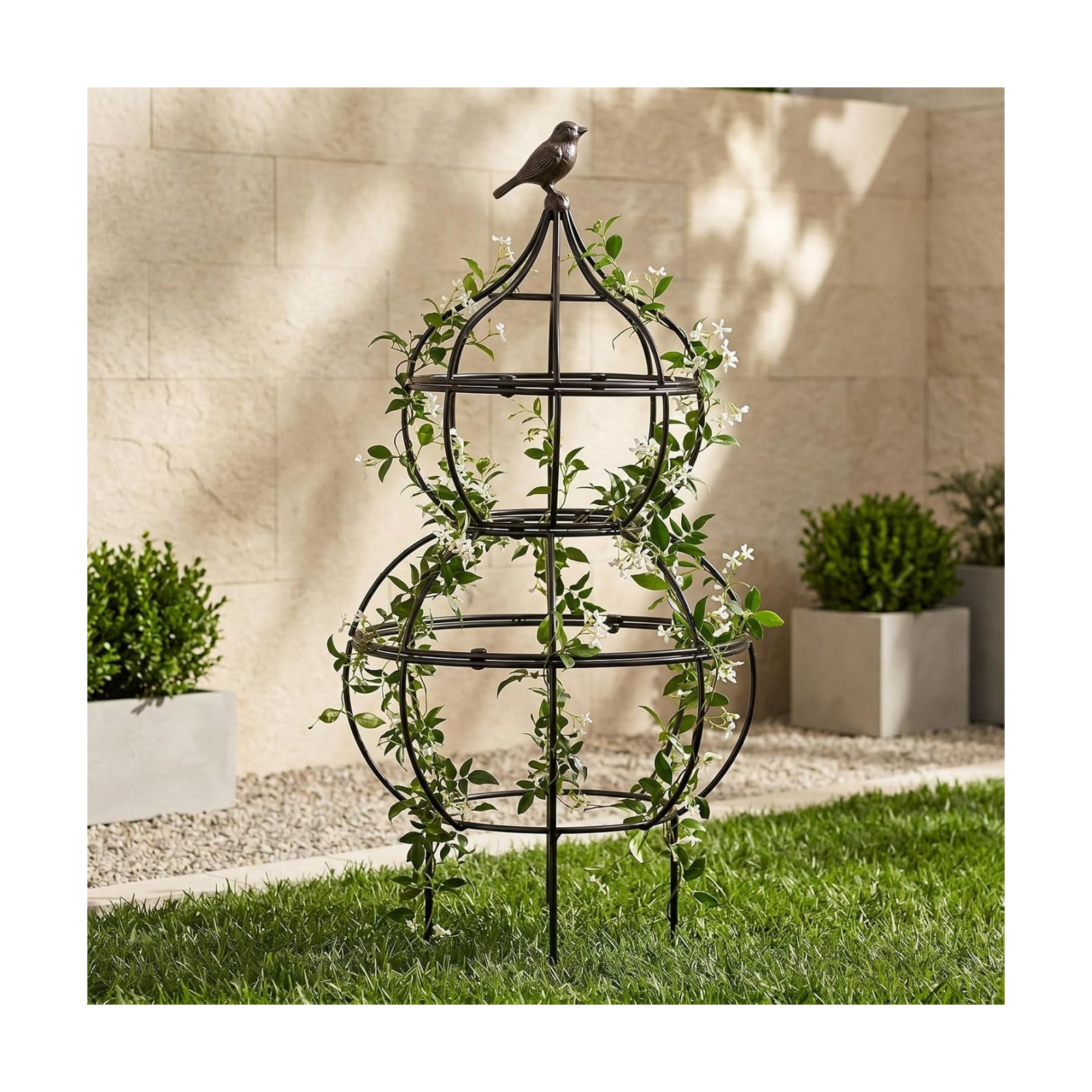 aboxoo Sturdy 23"x12" Metal Obelisk Trellis,Plant Support Indoor Outdoor | Support for climbing plants, topiaries &