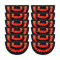 Newwiee 12 Pcs 3 x 1.5 ft Halloween Flag Bunting Half Fan Hanging Pleated Flag Banner with 3 Grommets for Halloween Indoor Outdoor House Party Holiday Yard Decorations Props, Black Orange