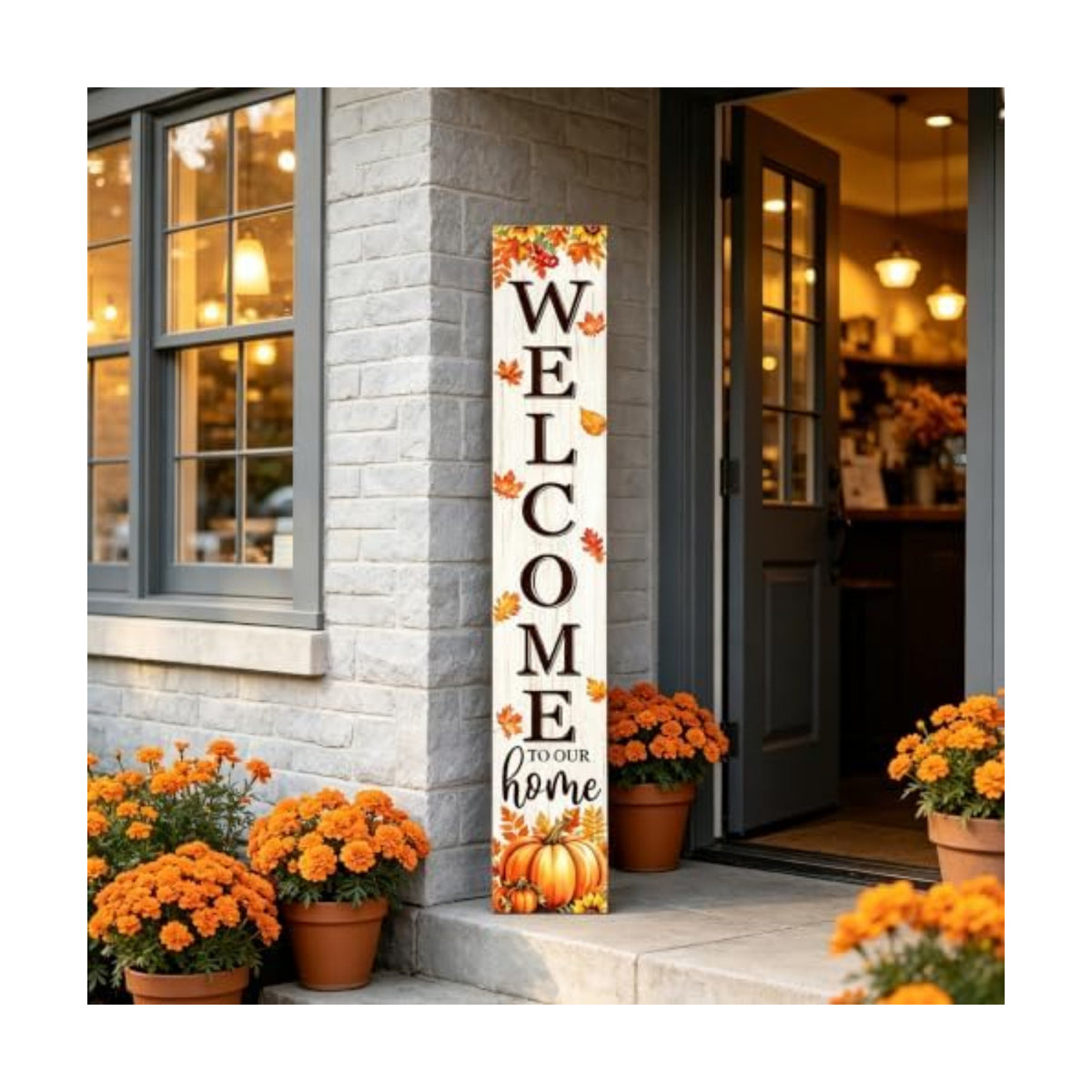 Fall Welcome To Our Home Porch Sign 47"