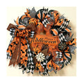 Halloween Wreaths for Front Door, Halloween Wreath with Ribbon Bow
