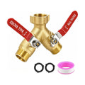 Garden Hose Splitter 2 Way, Heavy Duty Brass Full Flow Y Valve, 3/4" GHT | Solid Brass Construction with Leak-Proof