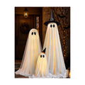 Halloween Decorations Indoor - Set of 3 Light Up Ghosts with Timer Remote