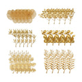 30 Pcs Gold Leaves Artificial Flowers Faux Branches Gold Flower Picks Fake Goldn Plants Foliage Stems for Wedding Picks Decor Centerpieces DIY Wreath Crafts Christmas Tree Filler