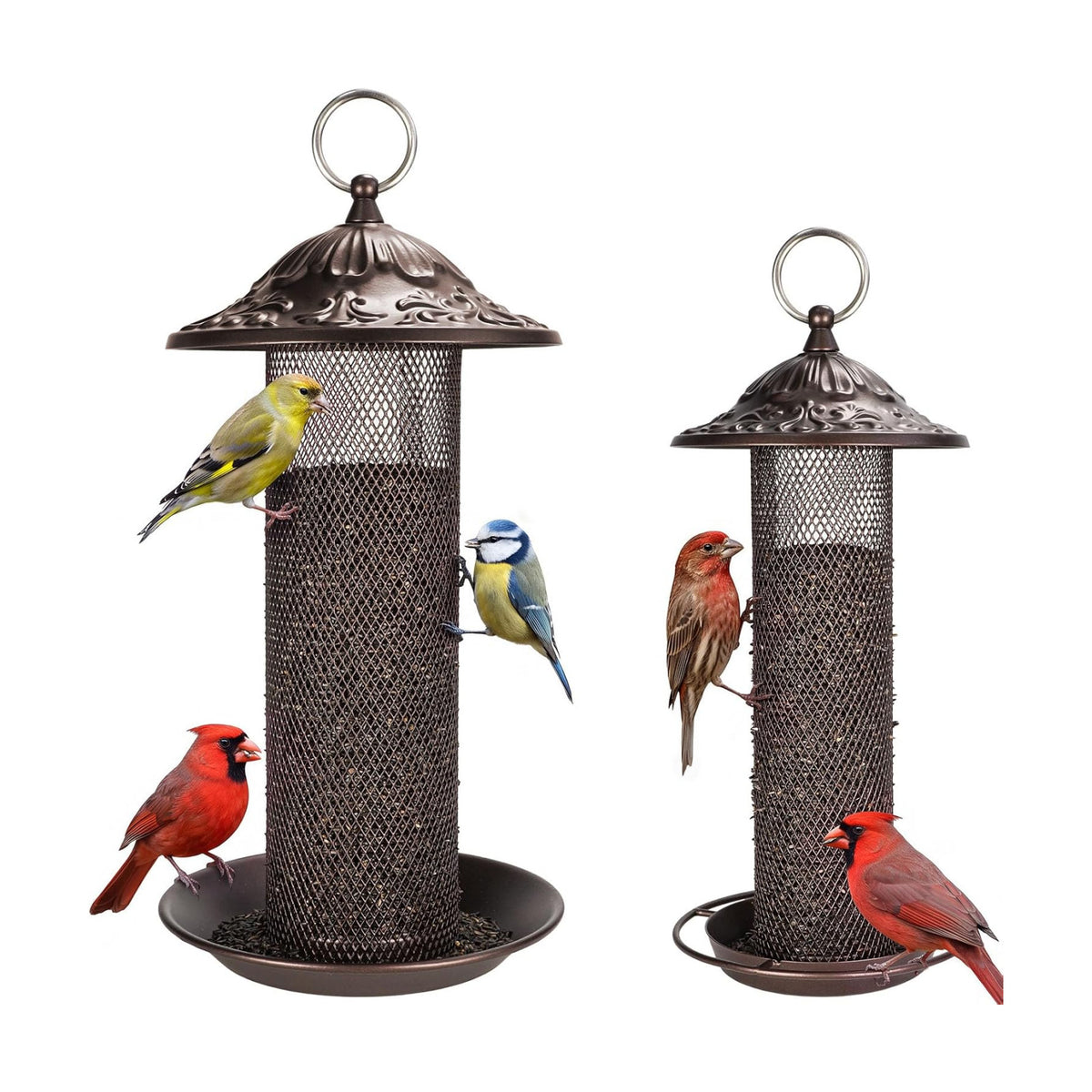 Nyjer/Thistle Seeds Wild Bird Feeder 2 Pack,All-Metal Material