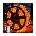 JMEXSUSS 1000 LED Orange Halloween String Lights Outdoor Indoor Plug in