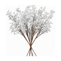 Fangoo Artificial Red Berry Stems, 6 PCS, 19.7 Inch, Burgundy Holly Berry Picks Branches for Christmas Tree, Wedding, Holiday Winter Decor (White)