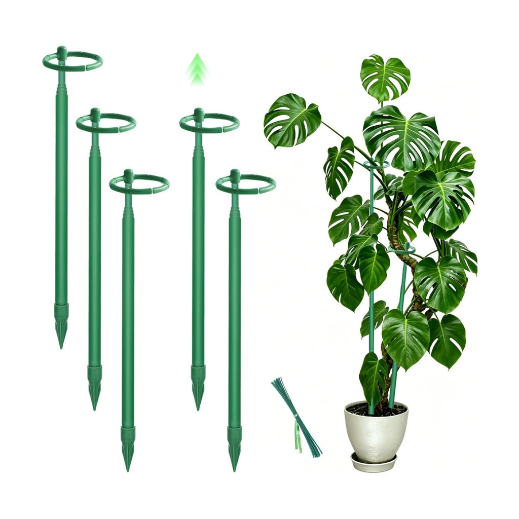 5Pcs Telescoping Plant Stakes 12.5-48.4IN Adjustable Monstera Plant Support
