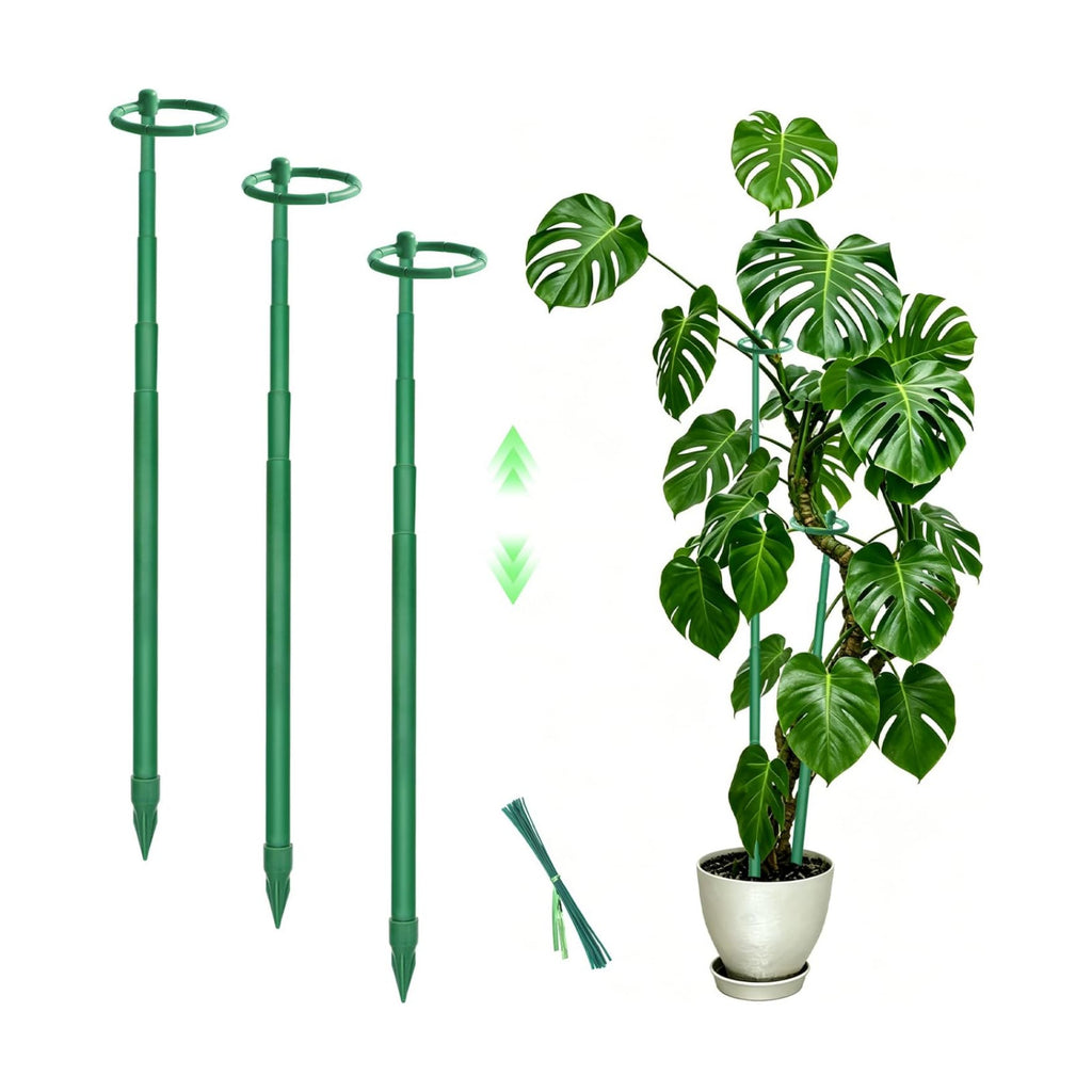 3Pcs Telescoping Plant Stakes 12.5-48.4IN Adjustable Monstera Plant Support