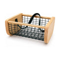 Garden Hod Harvest Basket – Wood & Wire Harvest Basket for Collecting Vegetables, Fruits, Flowers & Eggs, Rustic