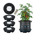 4 Pack Self-Watering Pot Bases for 5 Gallon Grow Bags, Bottom Watering Plant Saucers with Wicking Irrigation System