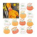 WILLBOND 12 Pcs Fall Thanksgiving Pumpkin Napkin Rings, Orange Yellow Beige