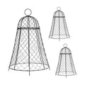 Garden Cloches for Plants 3 Pack - Chicken Wire Outdoor Plant Protectors from Animals - Heavy-Duty Metal Cage with