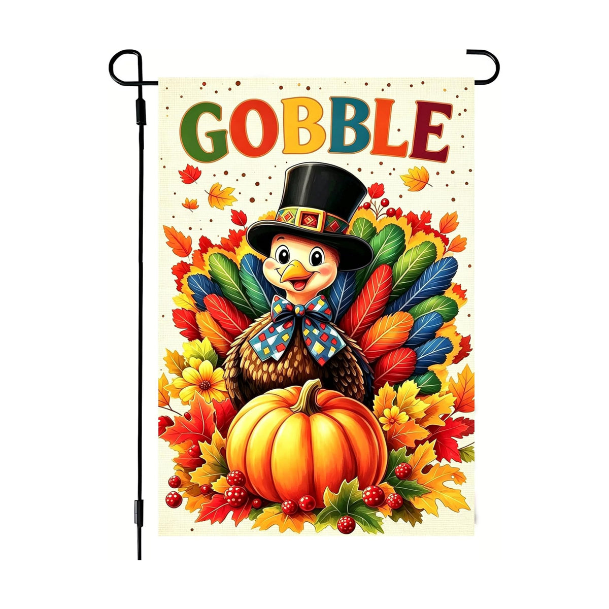 Thanksgiving Turkey Garden Flag Fall Decorations 12x18 Double Sided