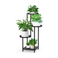 Plant Stand Indoor Outdoor, 4 Tier Metal Shelf Holder Corner | Multiple Plants Rack Tall Holder, Sturdy Rustproof